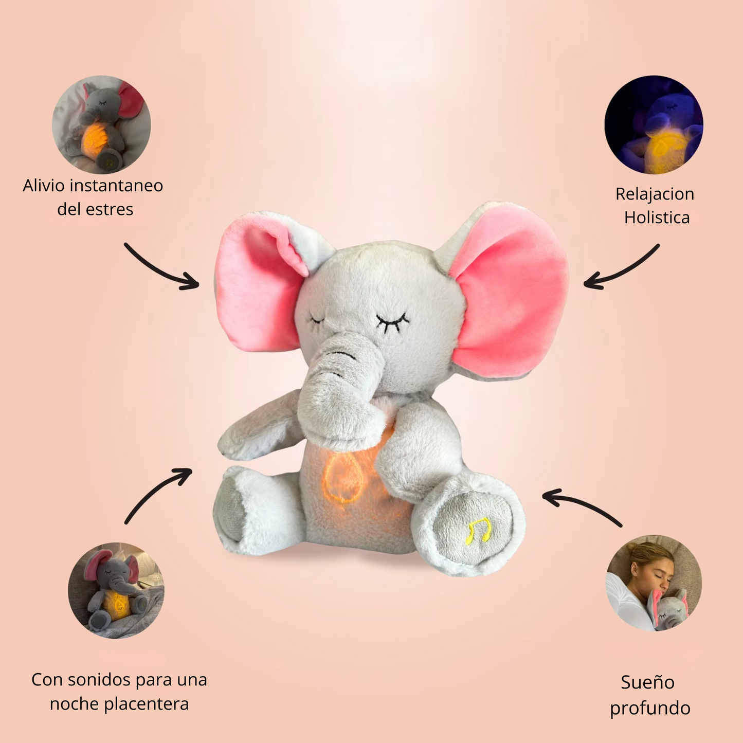 Anti-stress elephant plush